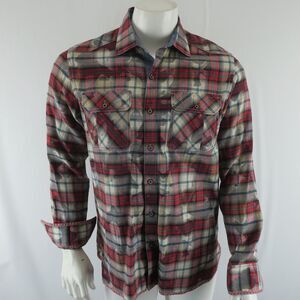 Robert Graham Long Sleeve Button Up Shirt Mens M Tailored Fit Allover Print‎